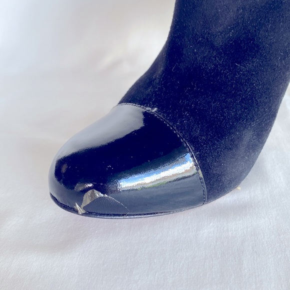 Via Spiga Beautiful Vintage  Unique Sexy Suede/Leather Black Bootie 9MLate 1990’ - Picture 4 of 15